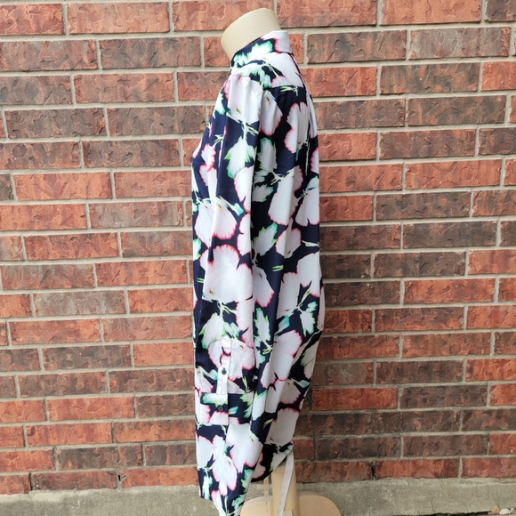 Banana Republic Floral Ruffle Button Shirt Dress Size Small - Picture 5 of 13